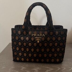 Prada Black and Brown Mini Bag